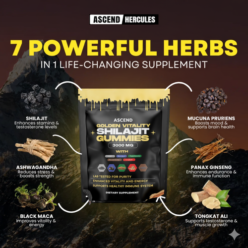 ASCEND® 3 in 1 Wellness Shilajit Gummies