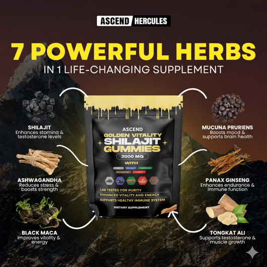 ASCEND® 3 in 1 Wellness Shilajit Gummies
